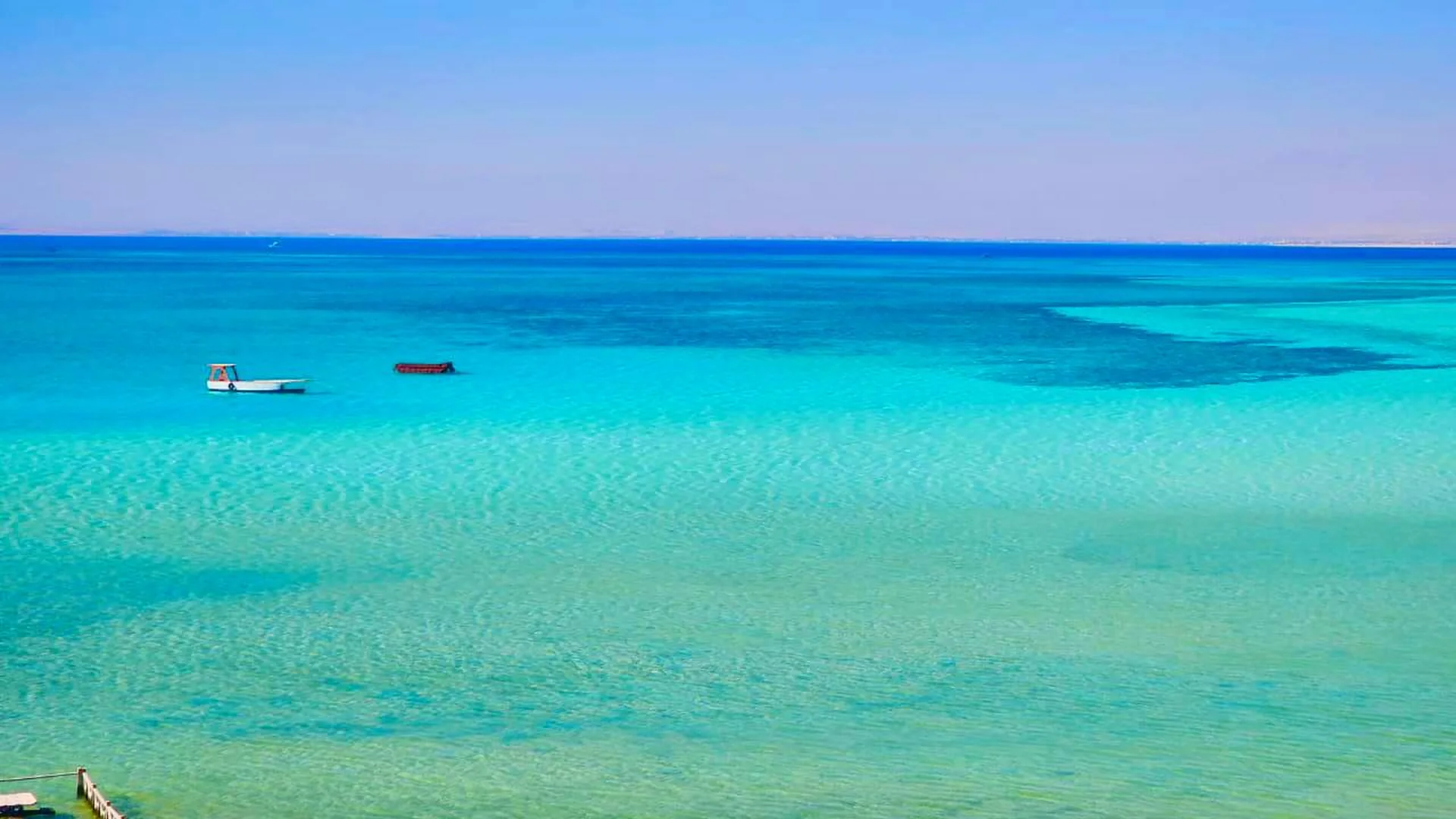 Calm turquoise water on the Red Sea